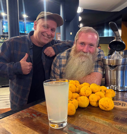 Yuzu limeonade at the Horseshoe Tap Room, Wairarapa